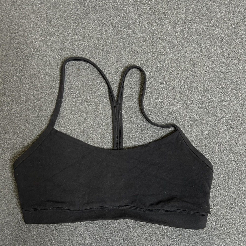 Lululemon Sports Bra Womens 28 Black Racerback Pullover Yoga Athletic Gym